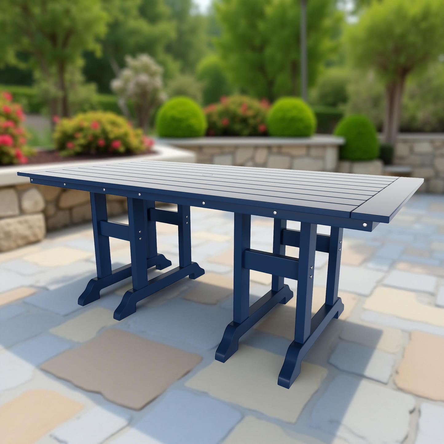 POLYTRENDS™ Tuscany All-Weather Outdoor Rectangular Dining Table (71" x 37" Top)