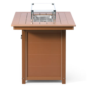 Sedona Rectangular 34" X 46" Counter Fire Pit Table