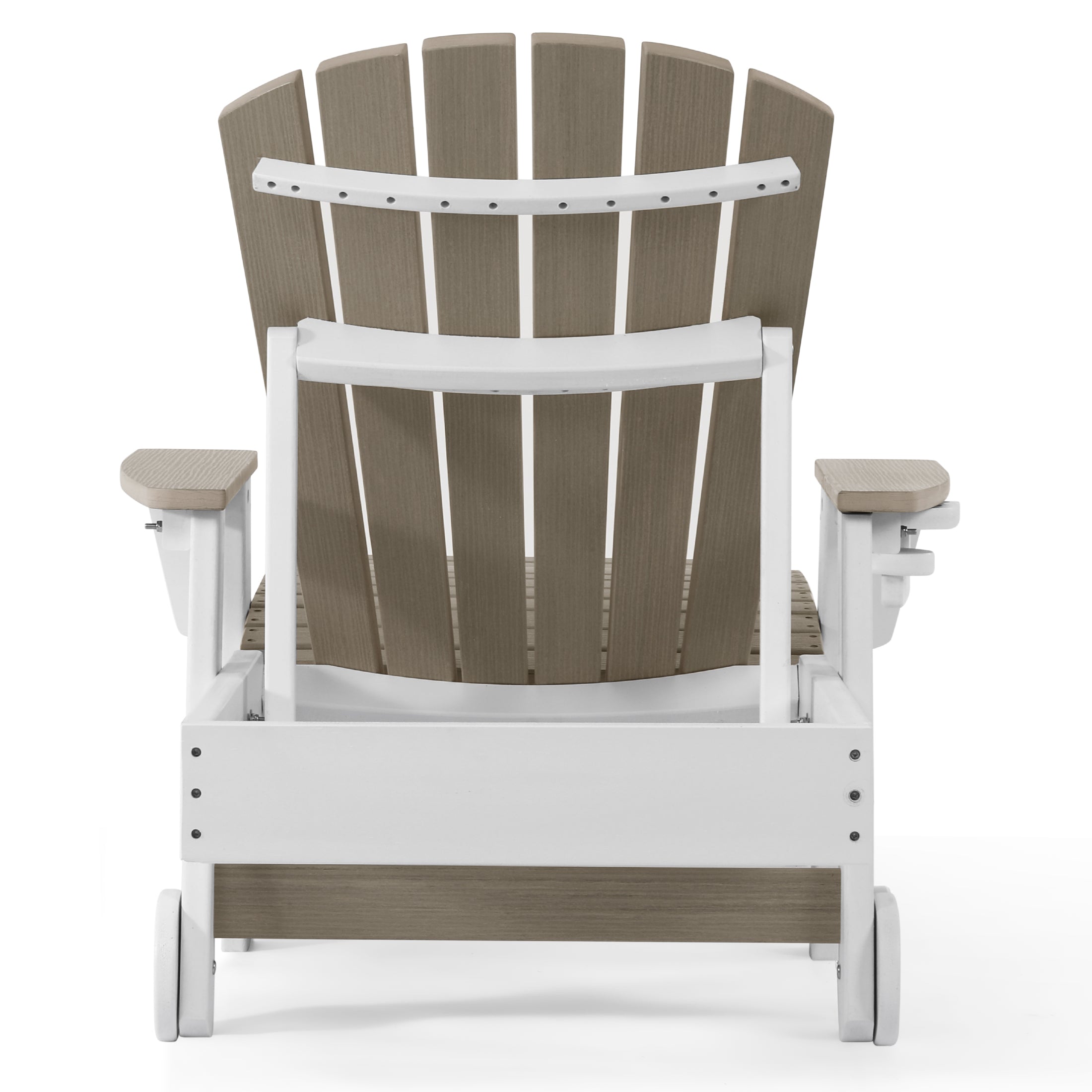 Heritage Ridge Adirondack Chaise Lounge with Arms and Wheels With Cup Holder
