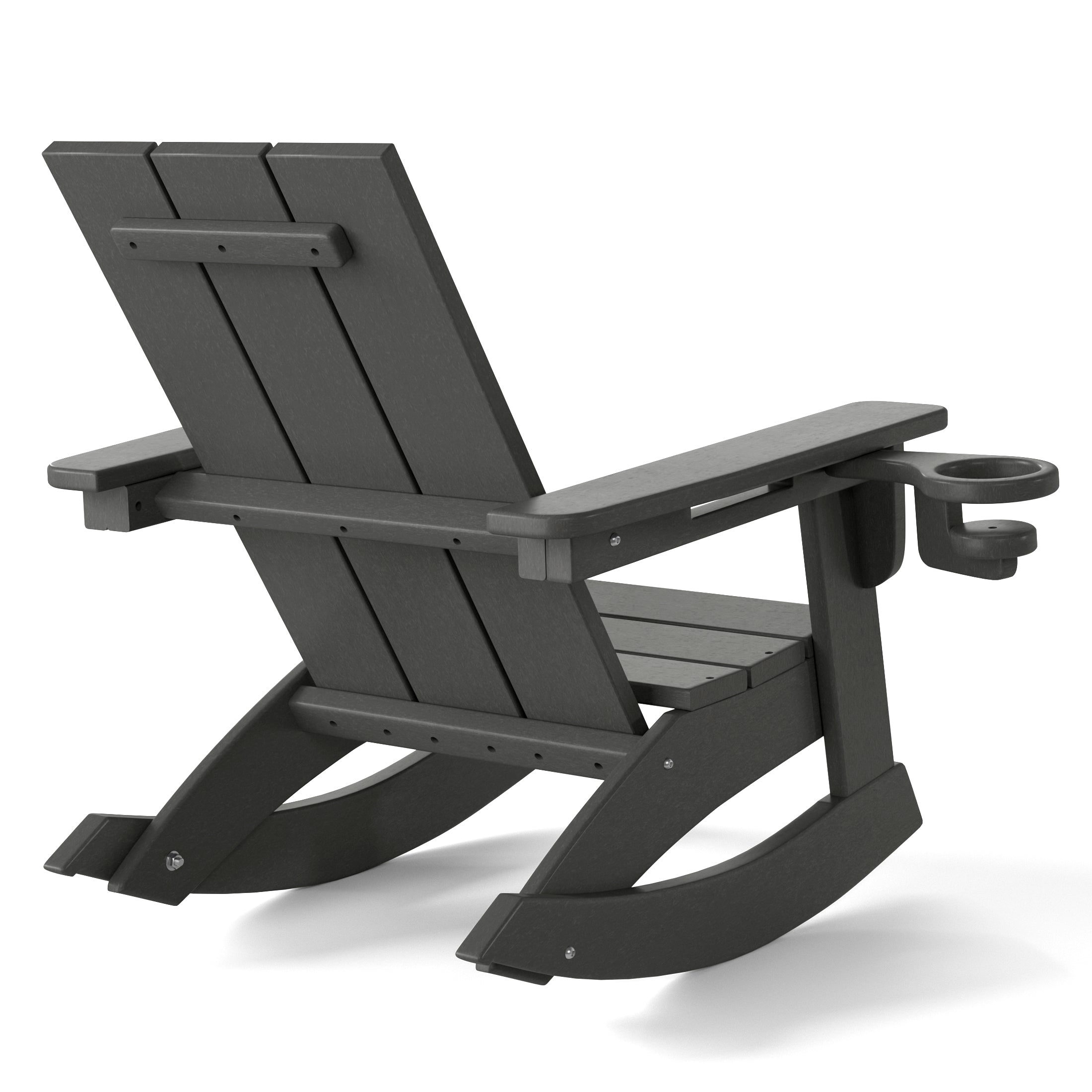 Tiny Terraces Kids Modern Adirondack Rocking Chair with Cup Holder (Set of 2)