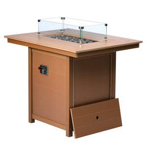 Sedona Rectangular 34" X 46" Counter Fire Pit Table