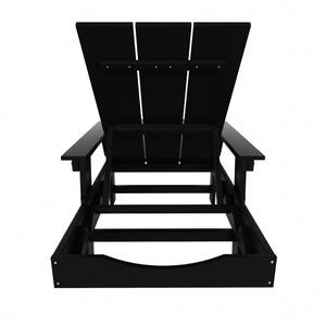 Malibu Modern All-Weather Outdoor Reclining Sun Lounger With Arm Rests & Wheels