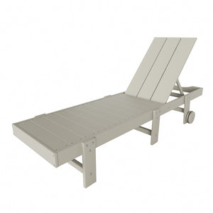 Malibu Modern All-Weather Outdoor Reclining Sun Lounger With Wheels
