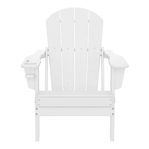 Chatham All-Weather Outdoor Folding Adirondack Chair with Cup Holder