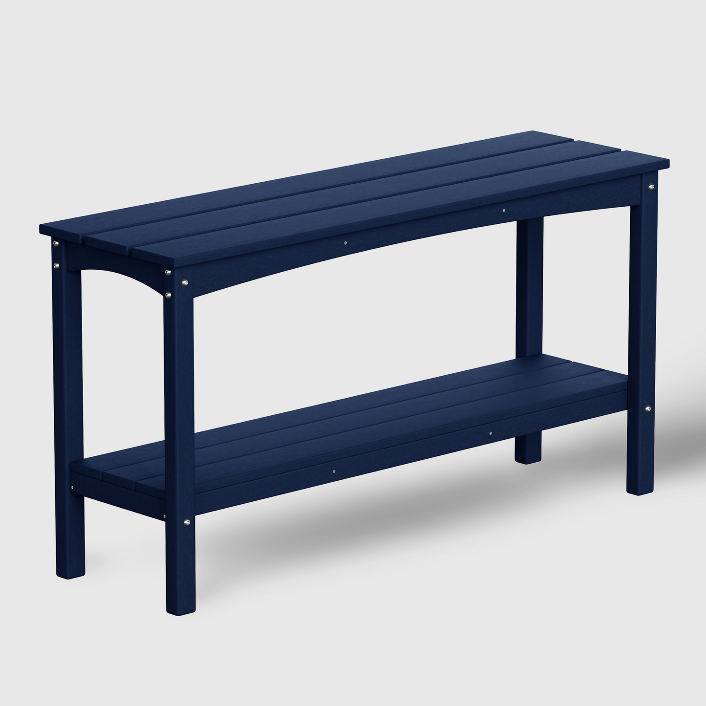 POLYTRENDS™ Tuscany All-Weather Outdoor Two Shelf Patio Bar Console Table (55" Wide)