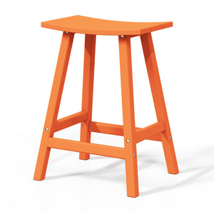 Stockholm All-Weather Outdoor Saddle Counter Stool (24" Height)