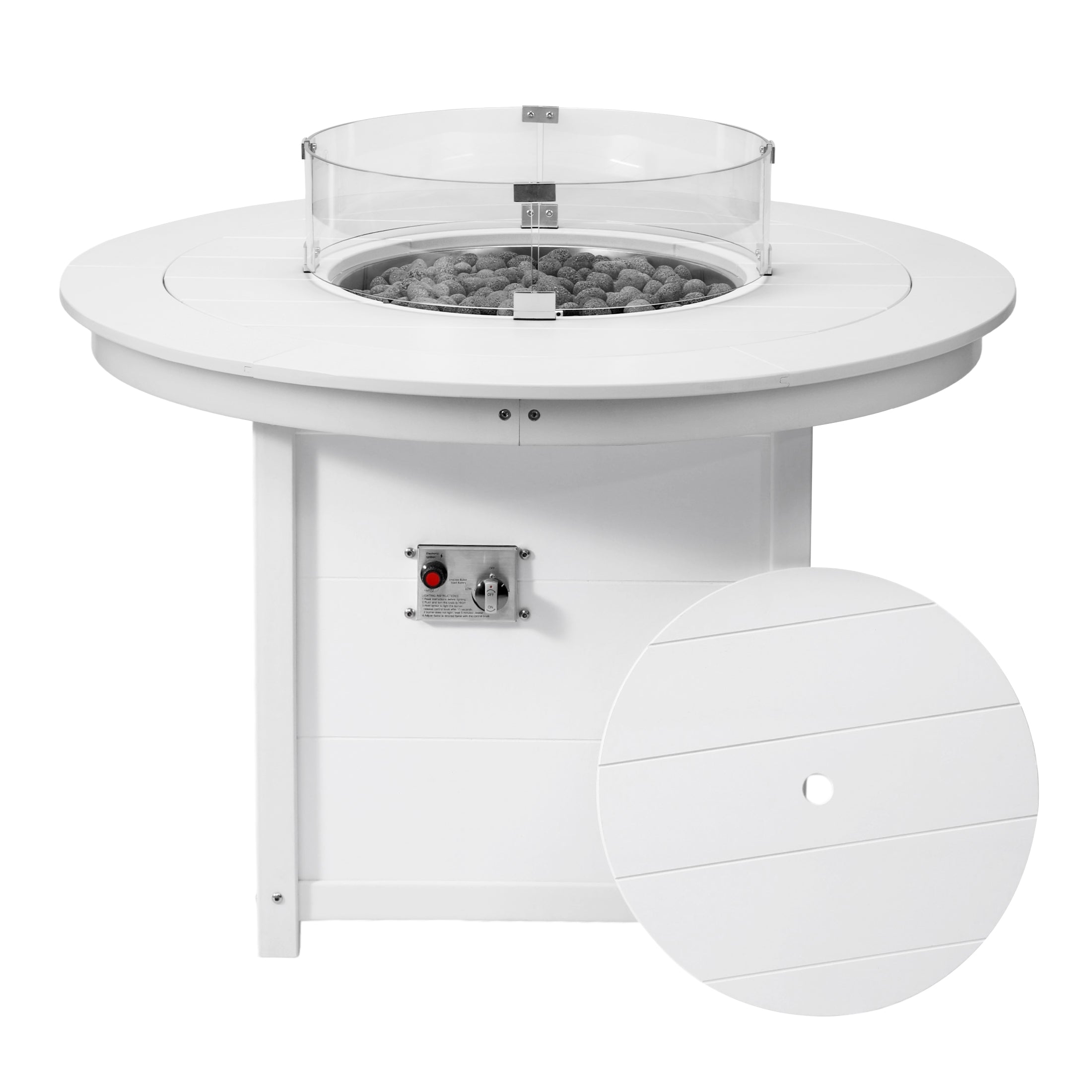 Sedona Round 47" Dining Fire Pit Table