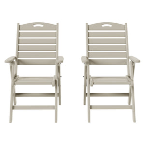 Aarhus Folding High back Dining Chair (Set of 2)