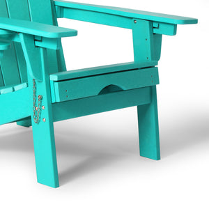 Chatham Folding Adjustable Adirondack Chair with Cup Holder and Hideaway Ottoman
