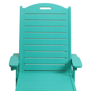 Santa Barbara Reclining Chaise Lounge with Cup Holder and Wheels