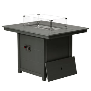 Sedona Rectangular 34" X 46" Dining Fire Pit Table