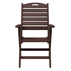 Aarhus All-Weather Outdoor Patio Folding Tall Back Dining Chair (38" High)