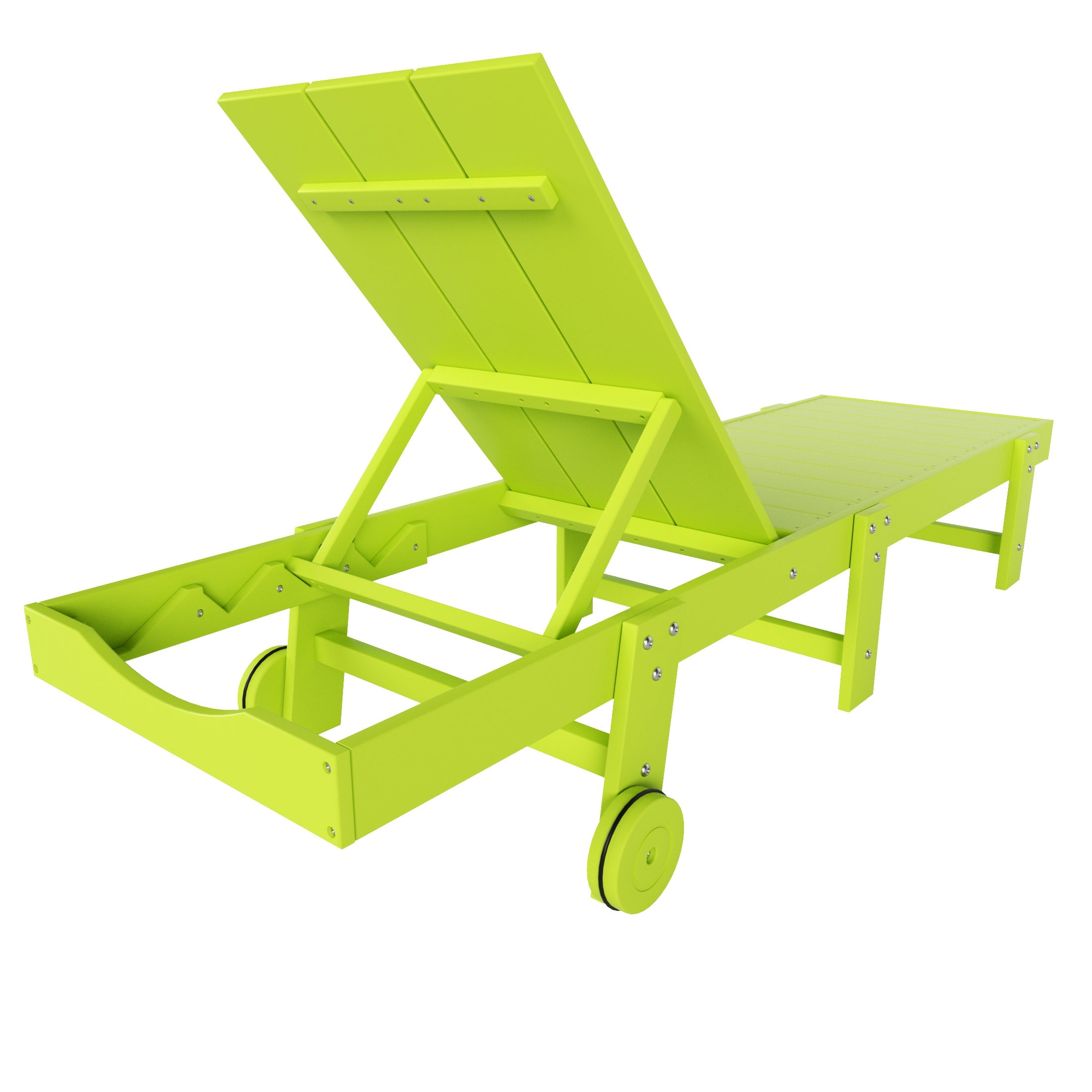 Malibu Modern All-Weather Outdoor Reclining Sun Lounger With Wheels