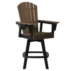 Heritage Ridge Adirondack Swivel Bar Chair With Cup Holder