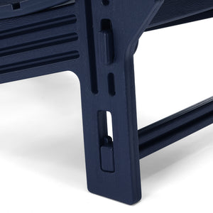 Set of Snap'n Lock Adirondack Chairs with Connecting Wedge Table (No Tools or Hardware)