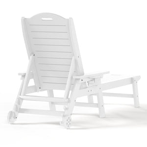 Santa Barbara Reclining Chaise Lounge with Cup Holder and Wheels