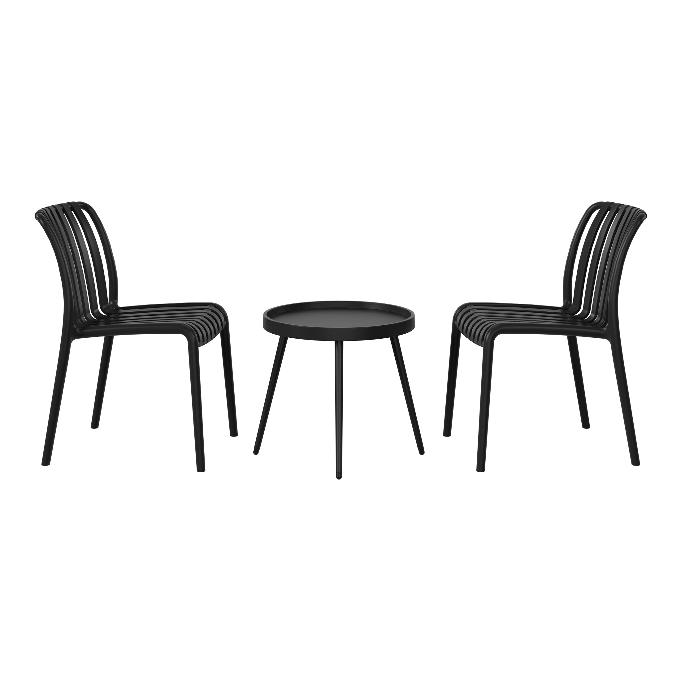Polyform 3-Piece Chair With Side Table