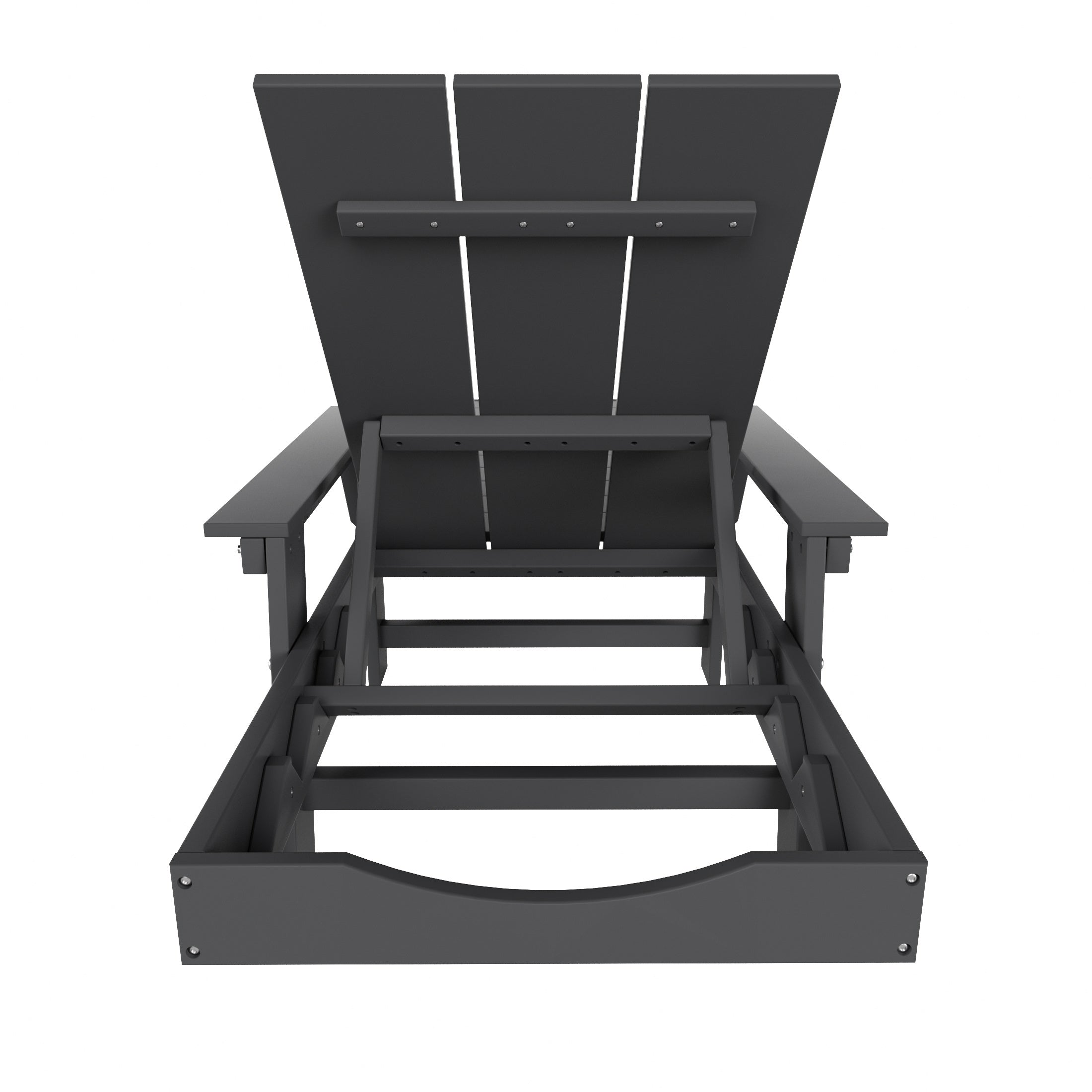 Malibu Modern All-Weather Outdoor Reclining Sun Lounger With Arm Rests & Wheels