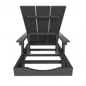 Malibu Modern All-Weather Outdoor Reclining Sun Lounger With Arm Rests & Wheels