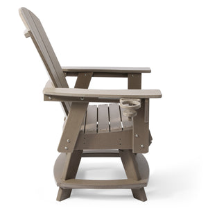 Adirondack Swivel Dining Chair with Cup Holder With Cup Holder