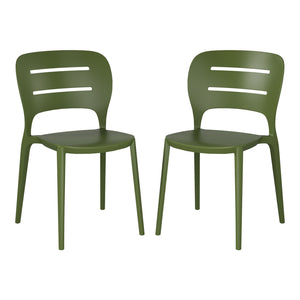 Patio Stacking Dining Side Chair (Set of 2)