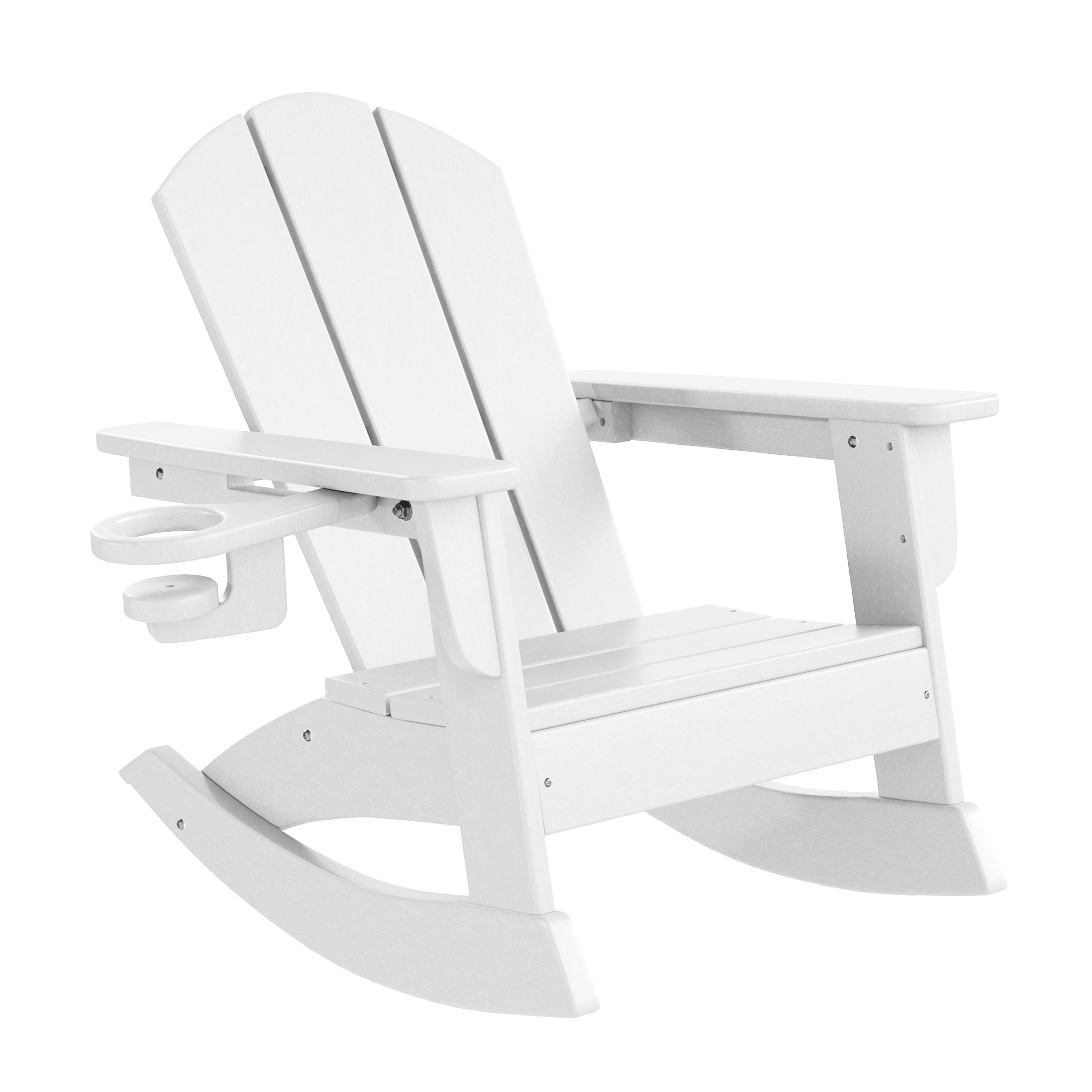 Tiny Terraces Kids Adirondack Rocking Chair with Cup Holder (Set of 2)