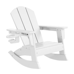 Tiny Terraces Kids Adirondack Rocking Chair with Cup Holder (Set of 2)