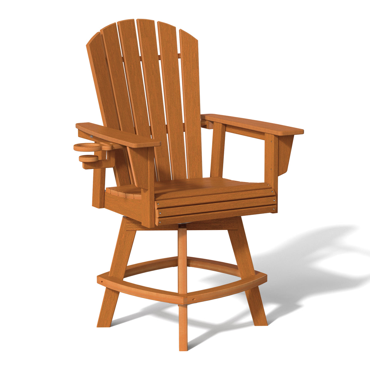 Heritage Ridge Adirondack Swivel Counter Chair With Cup Holder