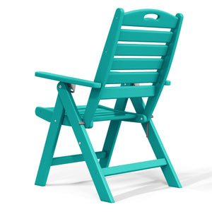 Aarhus All-Weather Outdoor Patio Folding Tall Back Dining Chair (38" High)
