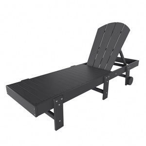 Chatham All-Weather Outdoor Adirondack Reclining Sun Lounger With Wheels