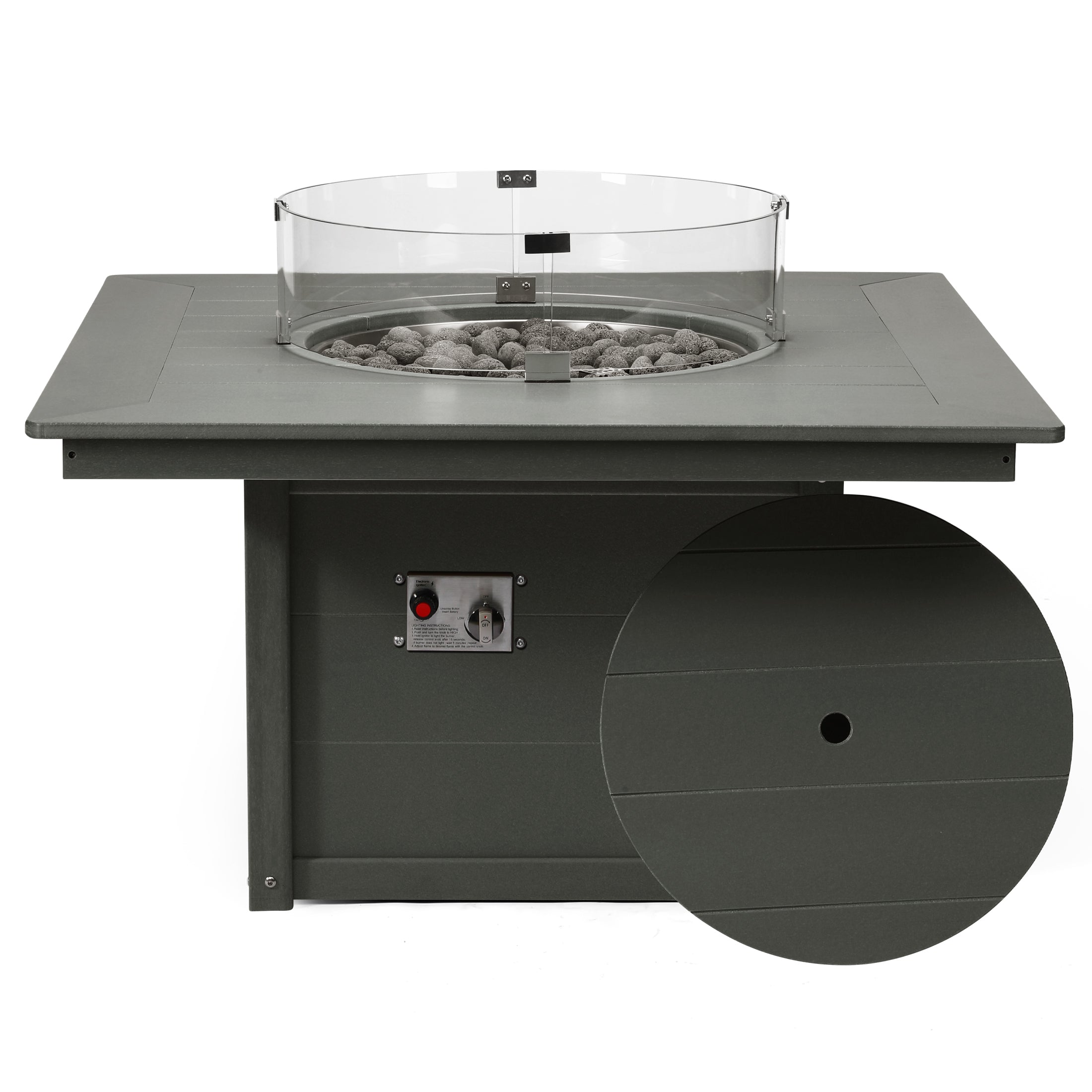 Sedona Square 42" Fire Pit Table