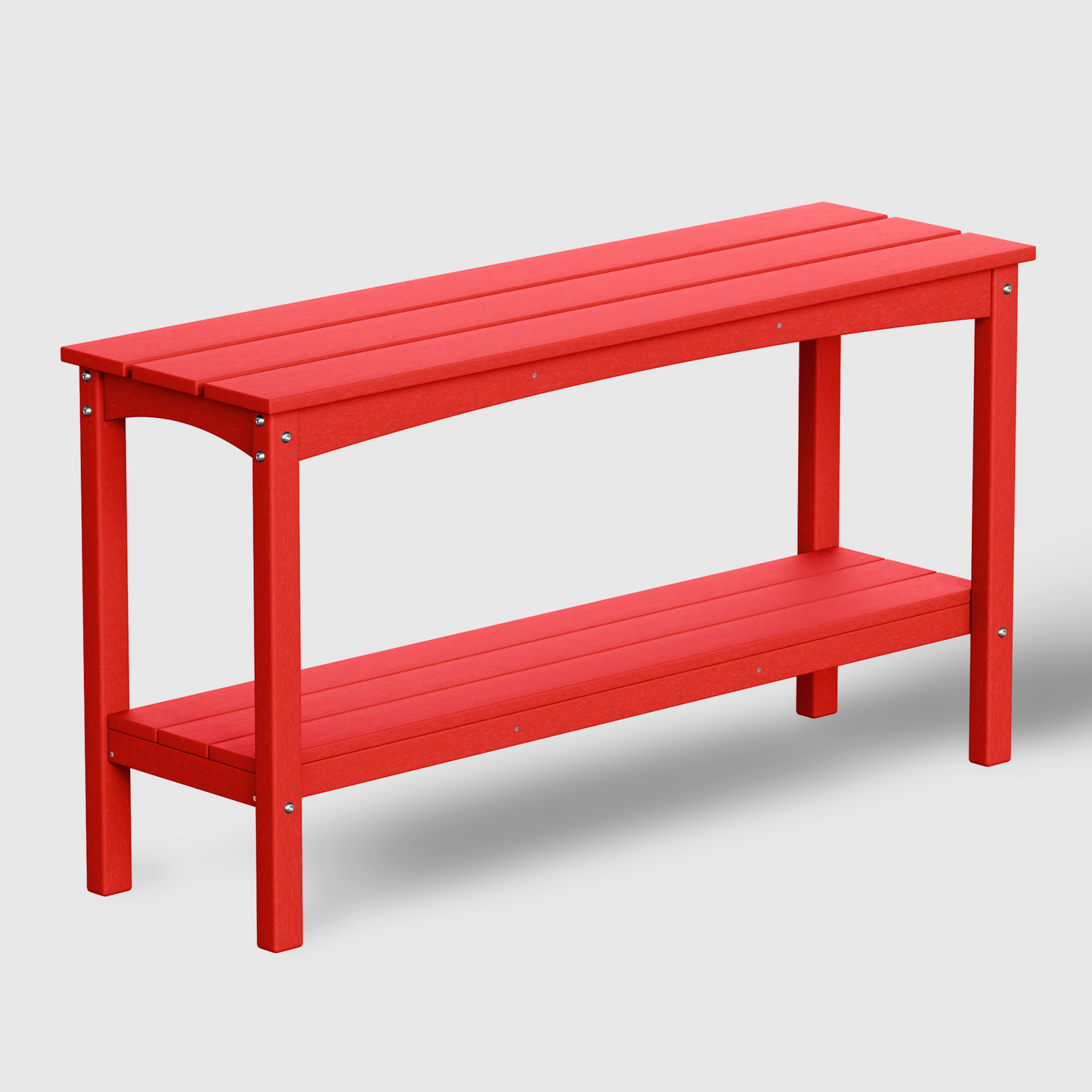 POLYTRENDS™ Tuscany All-Weather Outdoor Two Shelf Patio Bar Console Table (55" Wide)