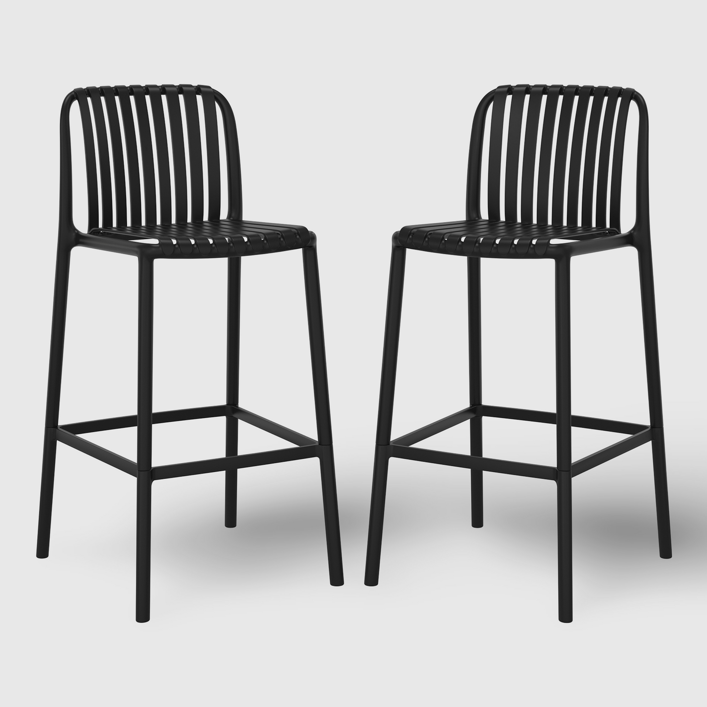 POLYTRENDS™ Copenhagen Allé Tårn All-Weather Indoor/Outdoor Convertible Bar Stool (Set of 2)