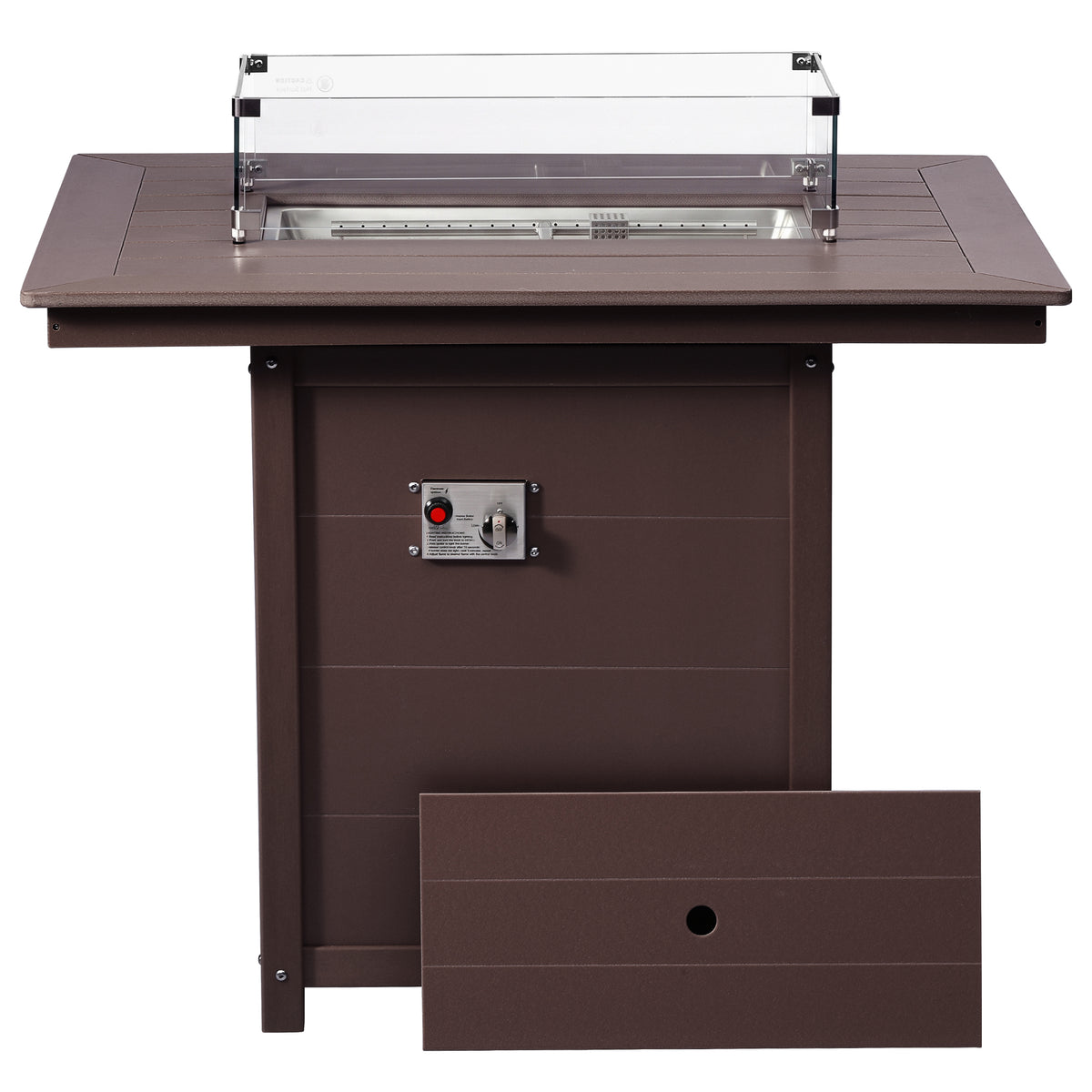 Sedona Rectangular 34" X 46" Counter Fire Pit Table