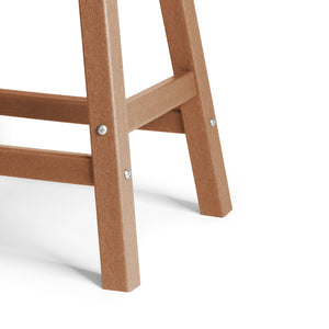 Stockholm All-Weather Outdoor Saddle Counter Stool (24" Height)