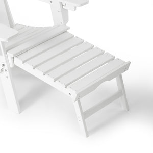 Chatham Folding Adjustable Adirondack Chair with Cup Holder and Hideaway Ottoman