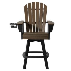 Heritage Ridge Adirondack Swivel Bar Chair With Cup Holder