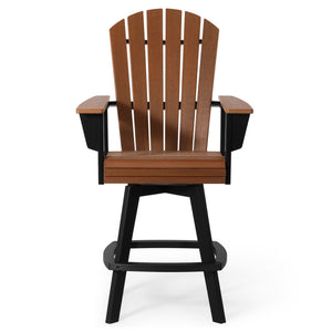 Heritage Ridge Adirondack Swivel Bar Chair With Cup Holder