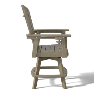 Heritage Ridge Adirondack Swivel Counter Chair With Cup Holder