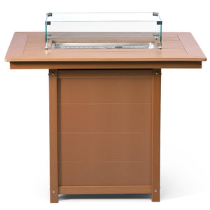 Sedona Rectangular 34" X 46" Counter Fire Pit Table