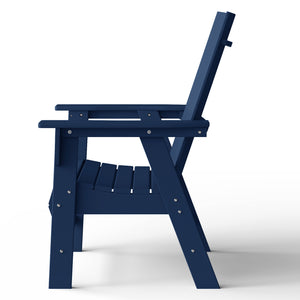 Malibu Modern All-Weather Outdoor Contoured Adirondack Dining Chair