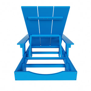 Malibu Modern All-Weather Outdoor Reclining Sun Lounger With Arm Rests & Wheels