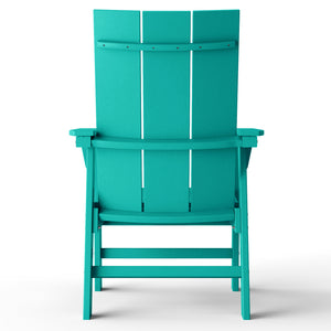 Malibu Modern All-Weather Outdoor Contoured Adirondack Dining Chair