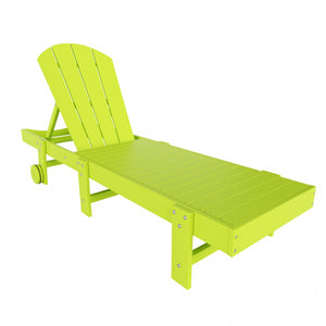 Chatham All-Weather Outdoor Adirondack Reclining Sun Lounger With Wheels