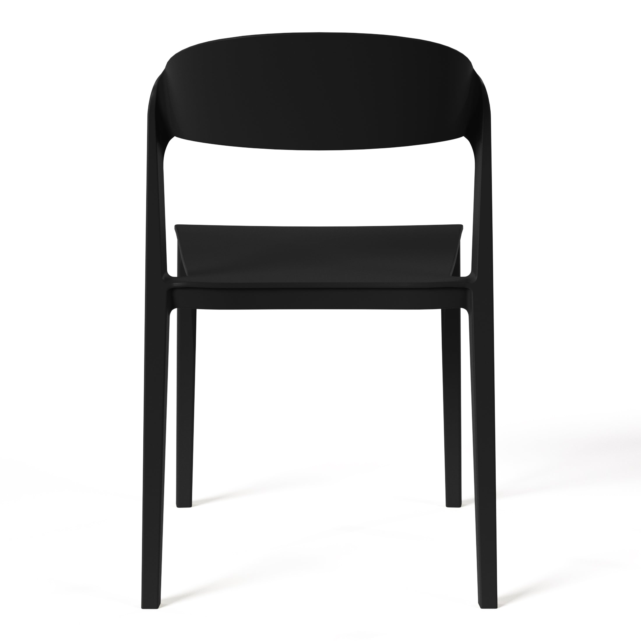 Patio Stacking Dining Side Chair (Set of 2)