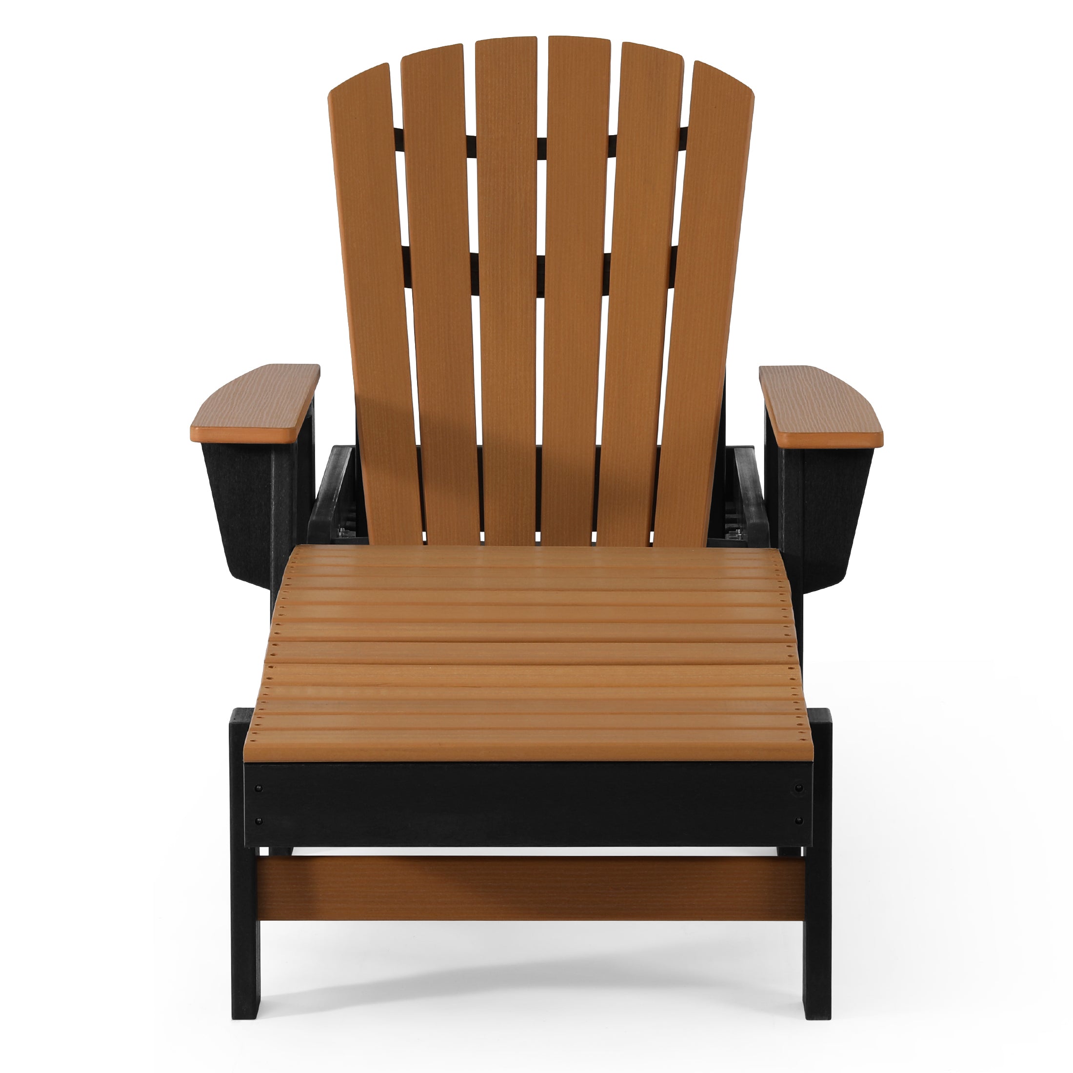 Heritage Ridge Adirondack Chaise Lounge with Arms and Wheels With Cup Holder