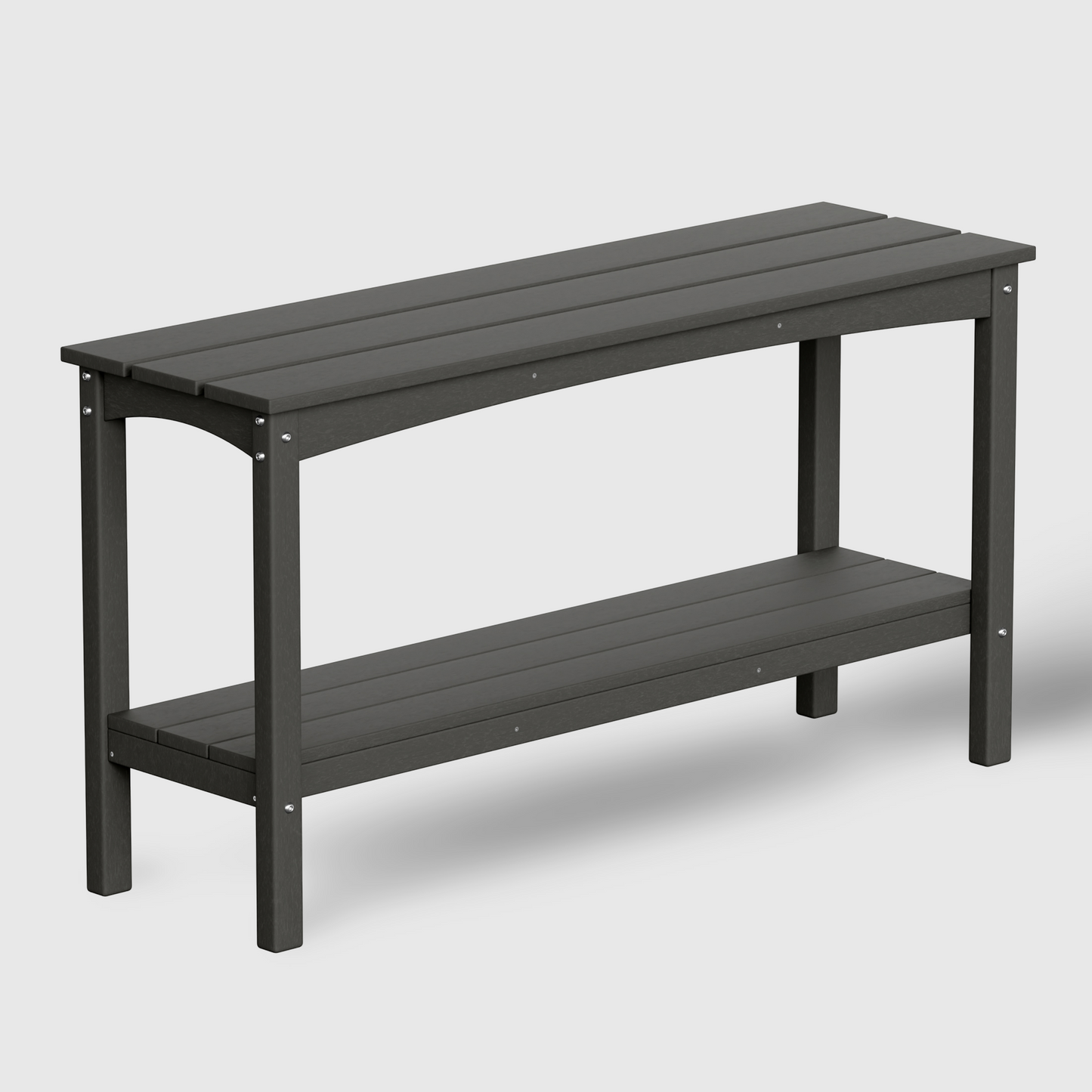 POLYTRENDS™ Tuscany All-Weather Outdoor Two Shelf Patio Bar Console Table (55" Wide)