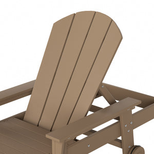 Chatham All-Weather Outdoor Adirondack Reclining Sun Lounger With Arms Rests & Wheels