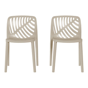 Patio Stacking Dining Side Chair (Set of 2)