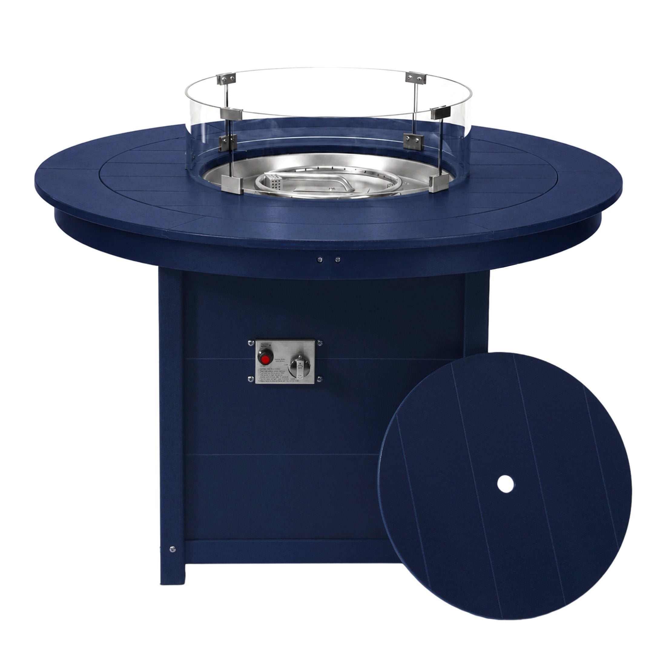 Sedona Round 47" Dining Fire Pit Table